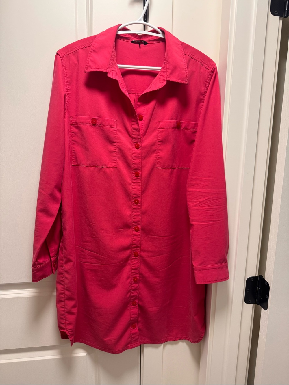 Olsen Women's Button-Front Longline Shirt -